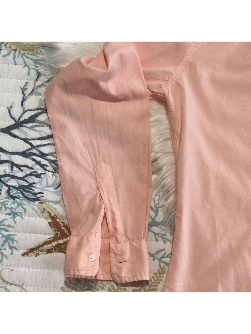 Frank & Eileen Light Peach Casual Button-Down Shirt - Picture 5 of 10